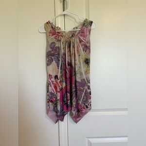 Floral Paisley Sleeveless Top